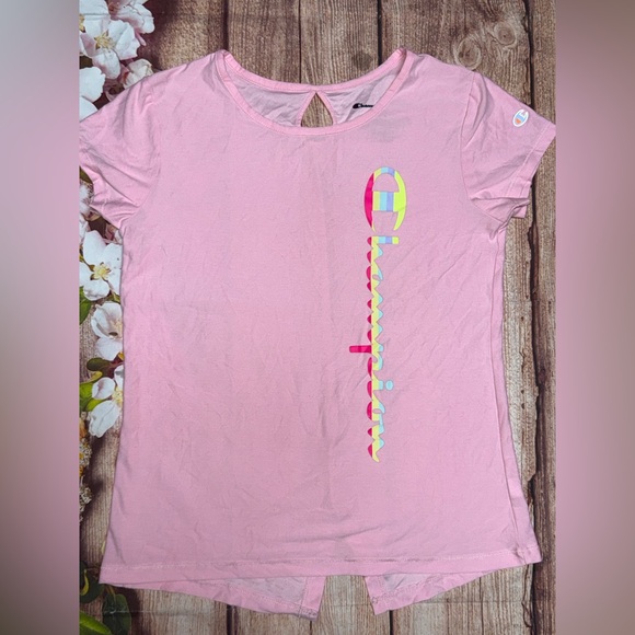 Champion Other - Champion Pink Tee with Vibrant Logo